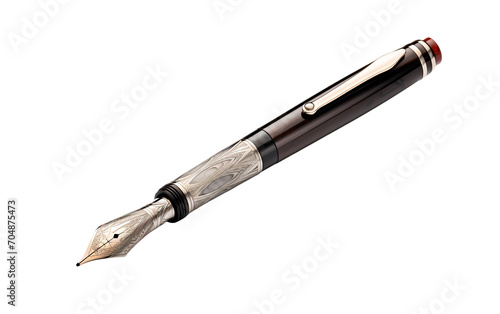 The Italic Nib Calligraphy Pen in Action Isolated on Transparent Background PNG. Isolated on Transparent Background PNG.