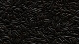 Black wild rice seamless pattern. Repeated background of cereal food texture