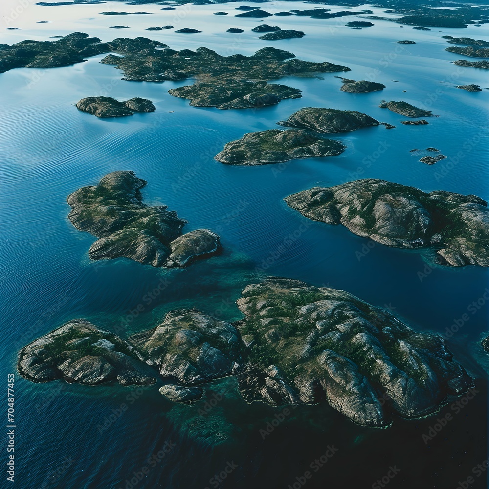 Aerial image of a genuine archipelago