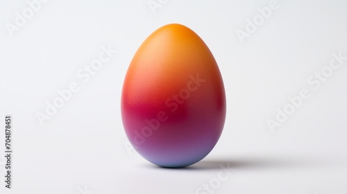 a colorful isolated egg, its bold colors and smooth texture standing out against a pristine white surface, evoking a sense of freshness and vitality.