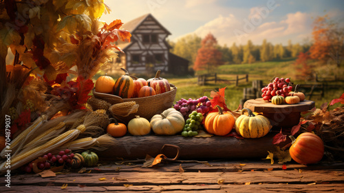 Autumn scenery featuring seasonal edibles