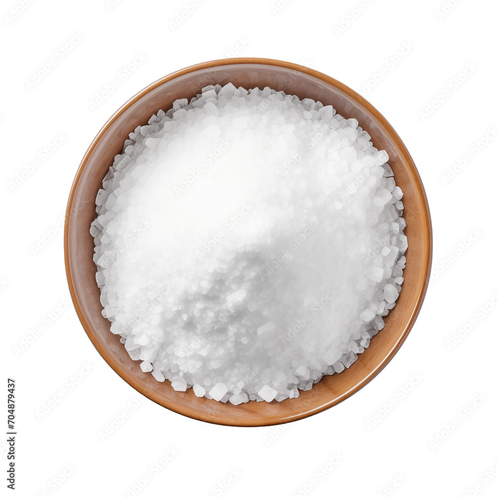 Salt in a bowl isolated on white background Salt in a bowl isolated on white background