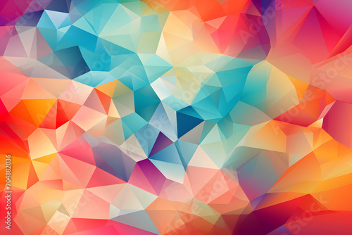 Colorful polygon background, various colors, abstract background