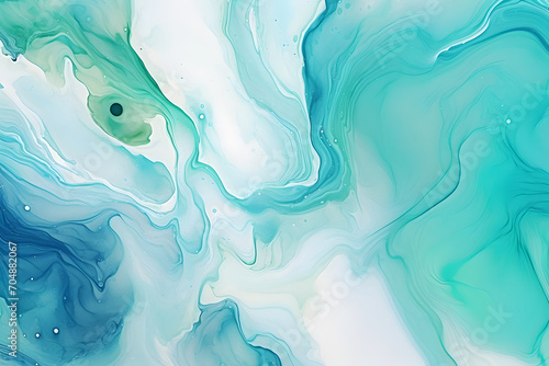 abstract blue and green watercolor background, blue and green watercolor banner for web design.