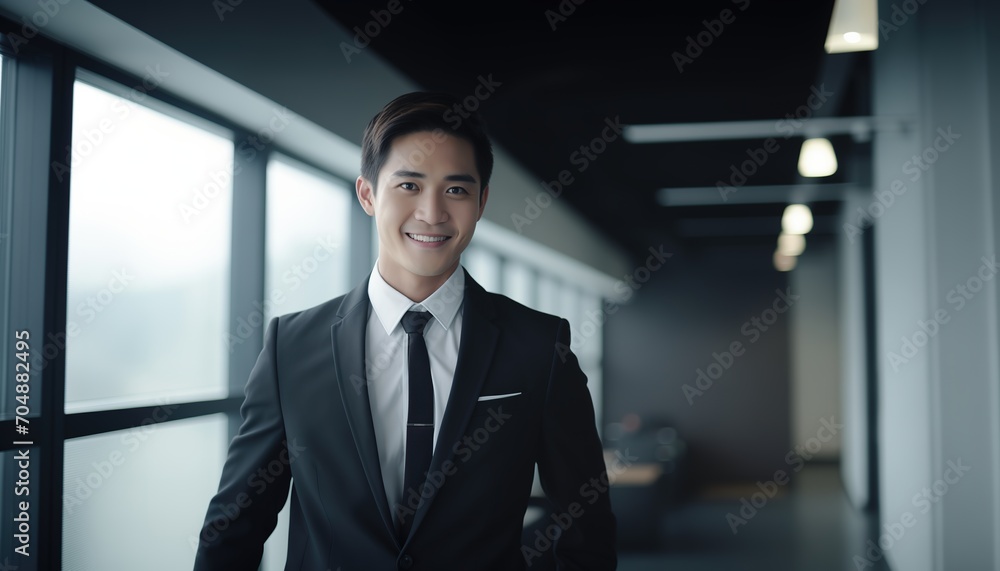 Young adult businessman in office Young adult businessman in office