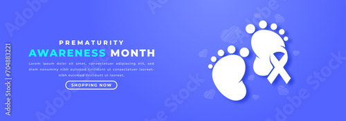 Prematurity Awareness Month Paper cut style Vector Design Illustration for Background, Poster, Banner, Advertising, Greeting Card