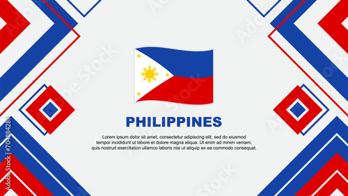 Wallpaper Mural Philippines Flag Abstract Background Design Template. Philippines Independence Day Banner Wallpaper Vector Illustration. Philippines Background Torontodigital.ca