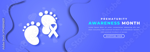 Prematurity Awareness Month Paper cut style Vector Design Illustration for Background, Poster, Banner, Advertising, Greeting Card