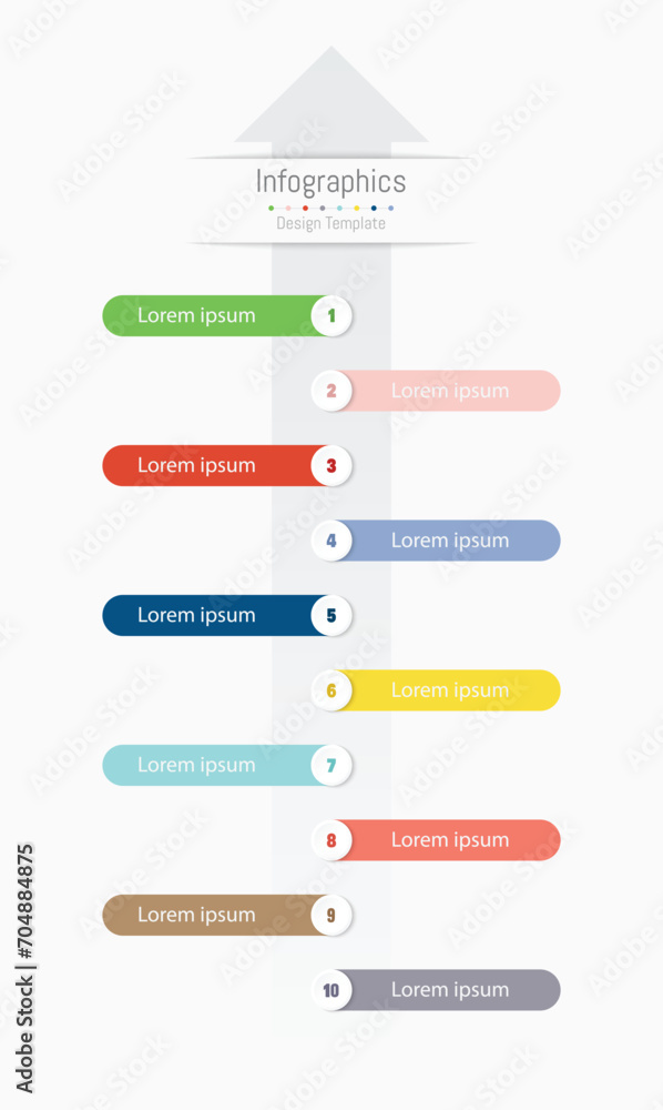 Infographic 10 options design elements for your business data. Vector Illustration. Infographic 10 options design elements for your business data. Vector Illustration.