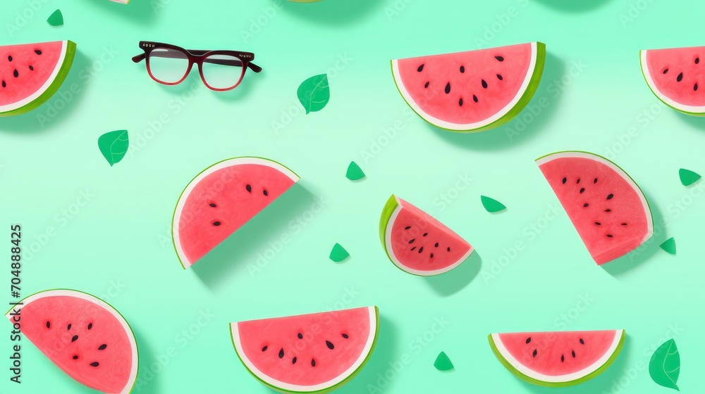 Summer waterlemon seamless background Summer waterlemon seamless background