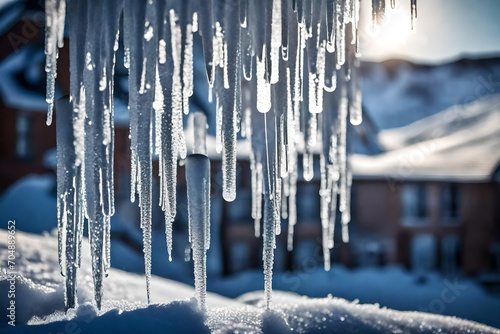 icicles hanging from a roof