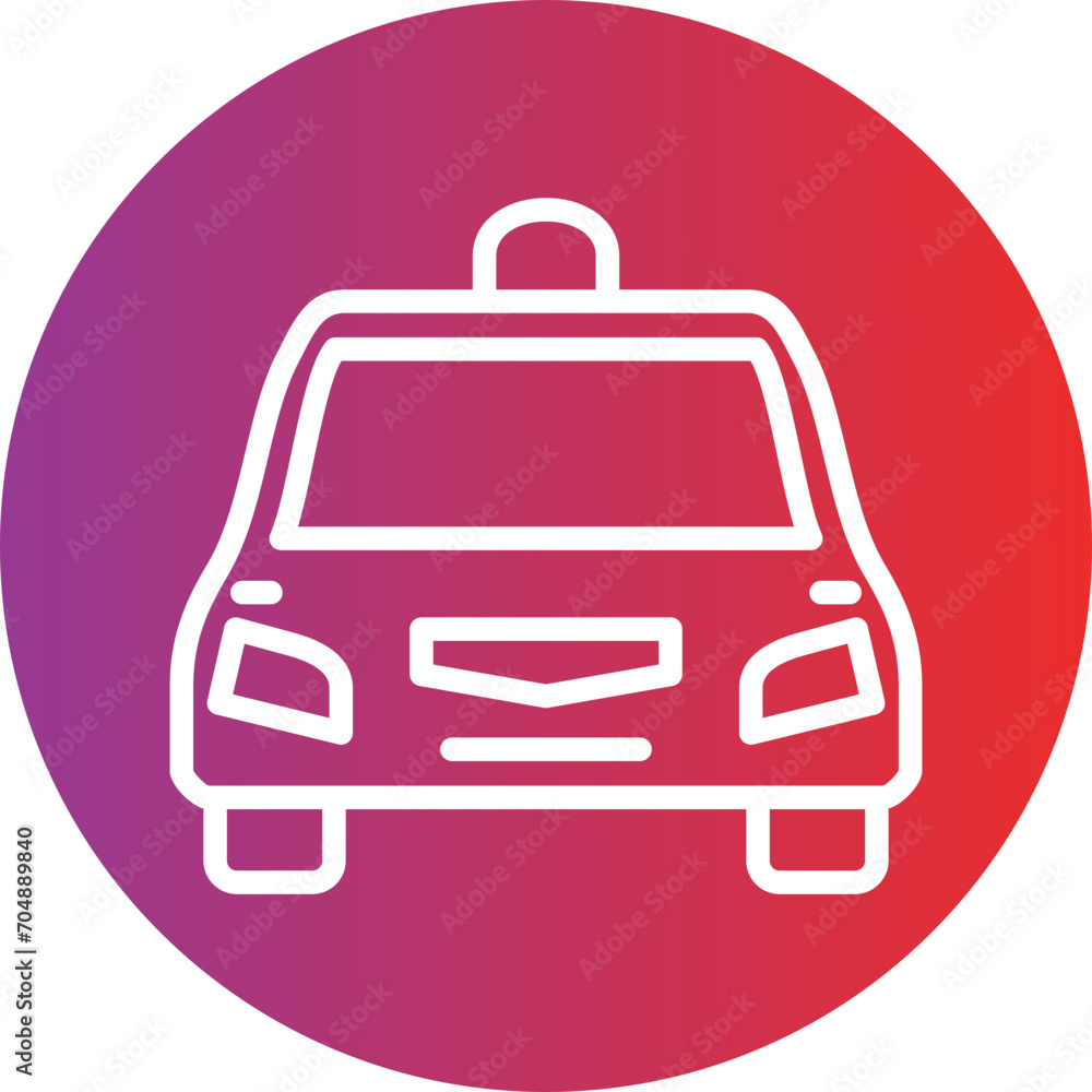 Police car vector icon style Police car vector icon style