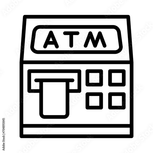 Atm Machine Line Icon