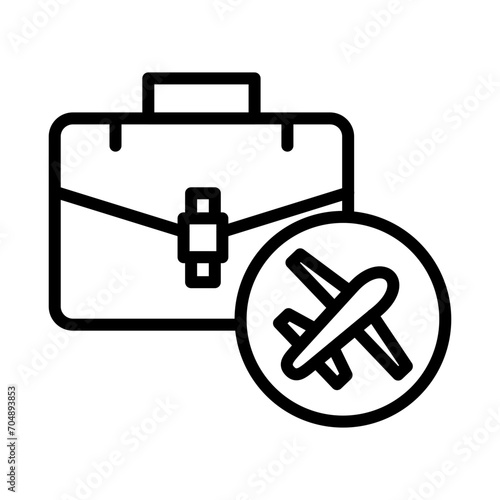 Business Trip Line Icon