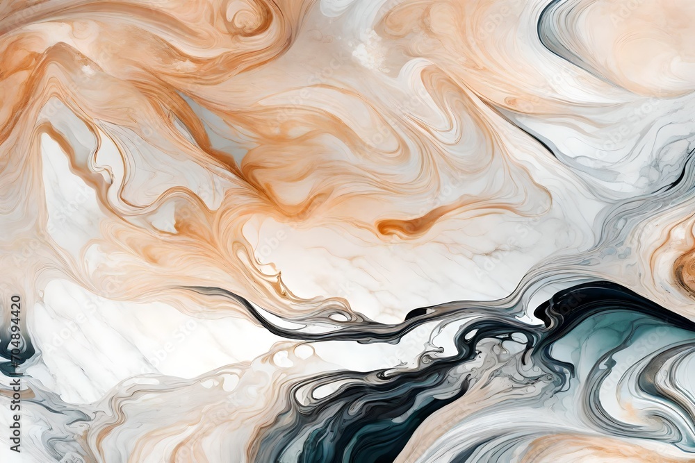 Obraz premium A high-definition image capturing the elegance of an abstract background created from marble ink, accentuating the ombre designs.