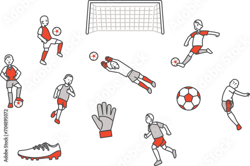 illustration of men playing soccer
