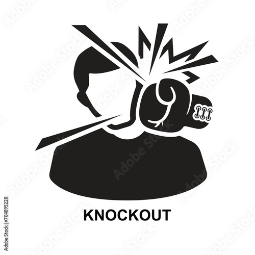 Knockout icon isolated on background vector illustration.