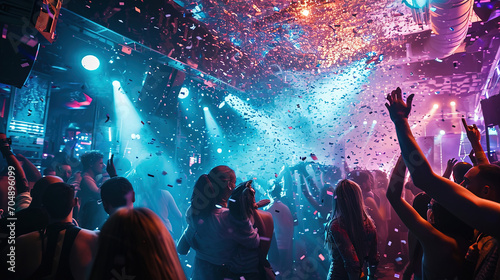 People dancing in a nightclub