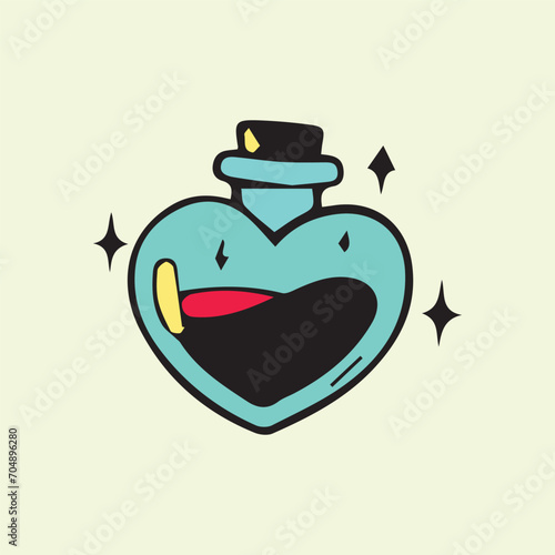 A love potion bottle shaped like fiction