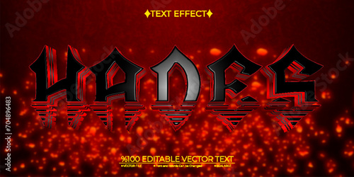 Dark and Red Hades Editable Vector 3D Text Effect