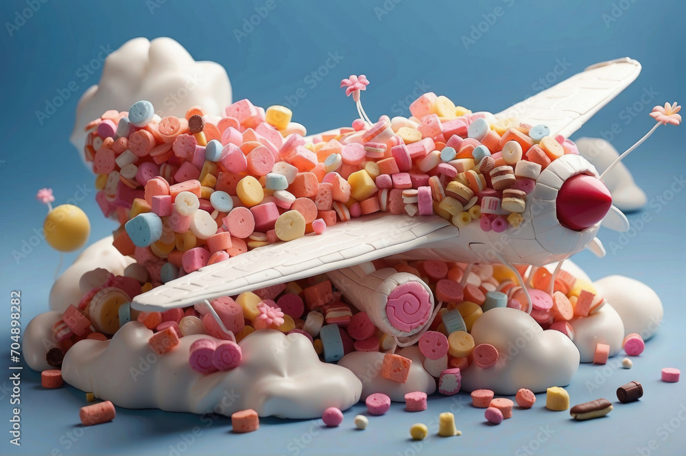 A Plane Made Of Sweets Candy Fantasy On The Theme Of Flight A Plane Made Of Sweets Candy Fantasy On The Theme Of Flight