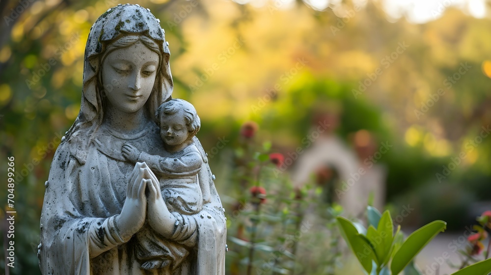 A statue of mother marry