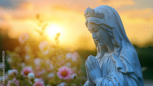A statue of mother marry