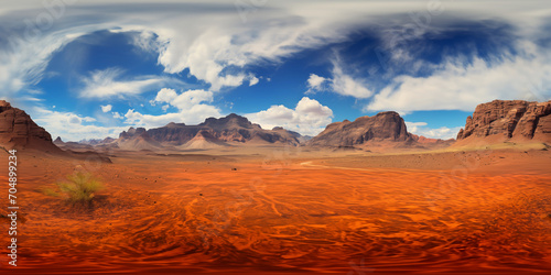 sunset over the mountains  VR 360  HDR  Spherical panorama 