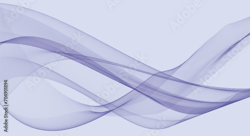 Abstract wave element for design. Stylized line art background in color Very Peri. Pantone 2022.