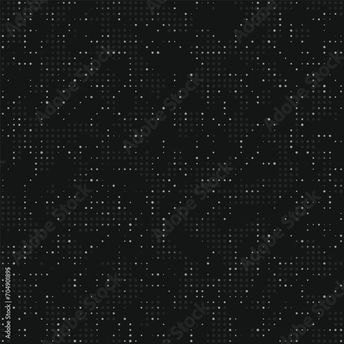 Digital black camouflage  seamless pixel pattern. Urban clothing style  masking dotty camo repeat print. Vector texture