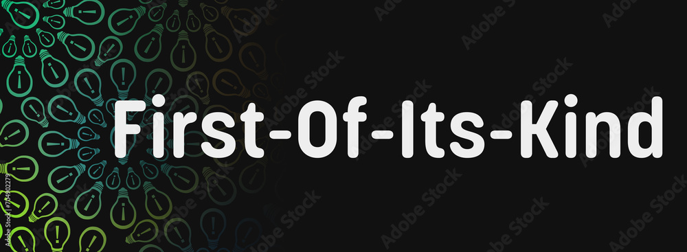 First Of Its Kind Dark Colorful Bulbs Circular Text Horizontal First Of Its Kind Dark Colorful Bulbs Circular Text Horizontal