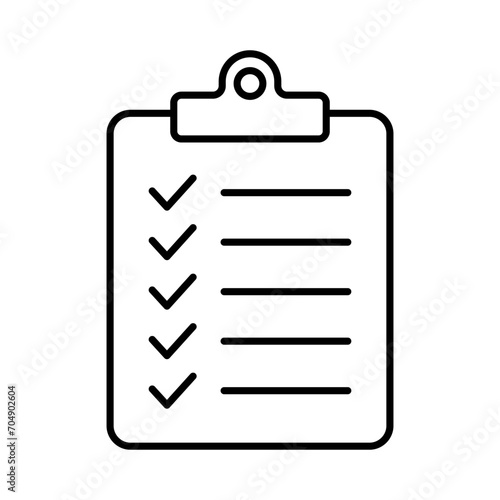 Clipboard icon. Checklist sign symbol for web site and app design.