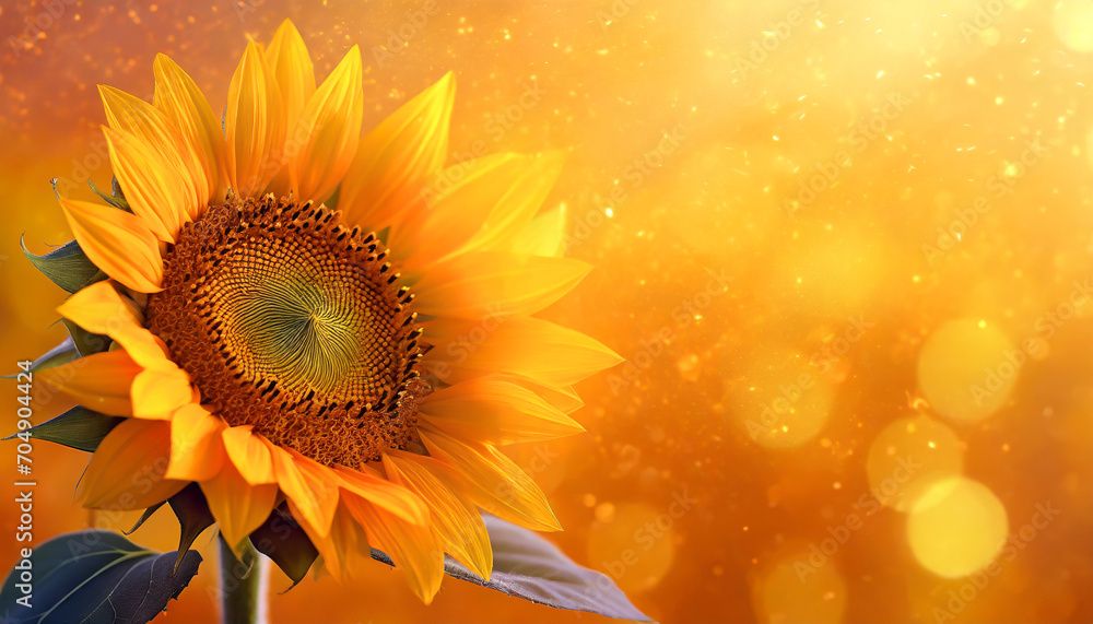 Fototapeta premium Background of a sunflower