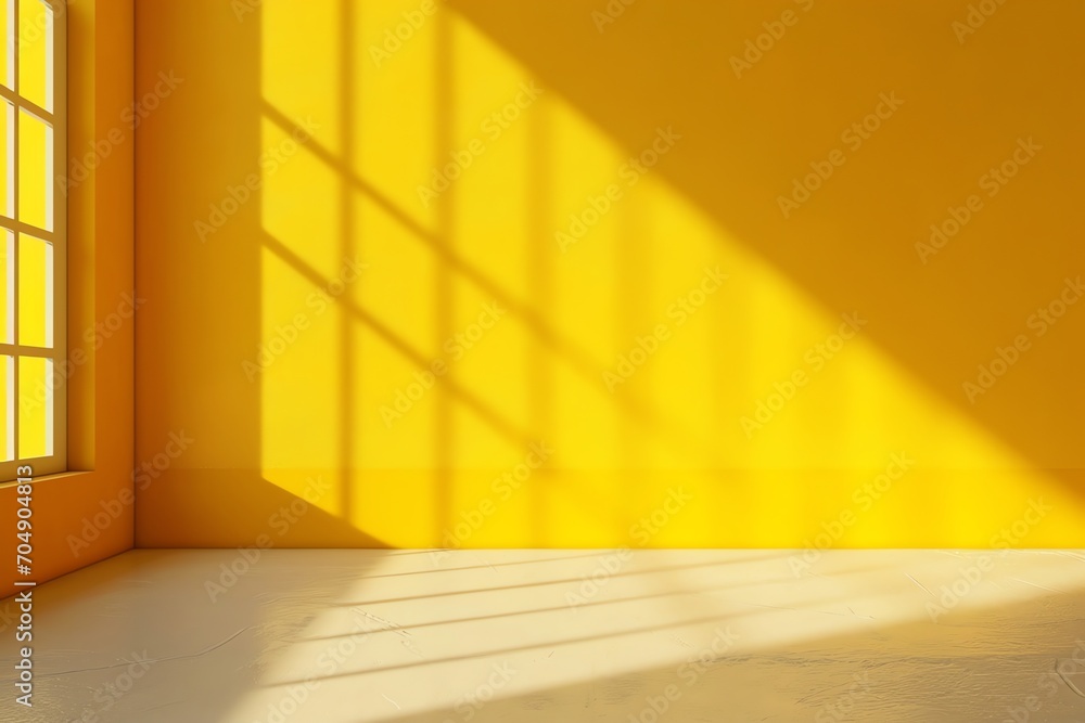 Yellow wall with drop shadow and light for background banner template Yellow wall with drop shadow and light for background banner template