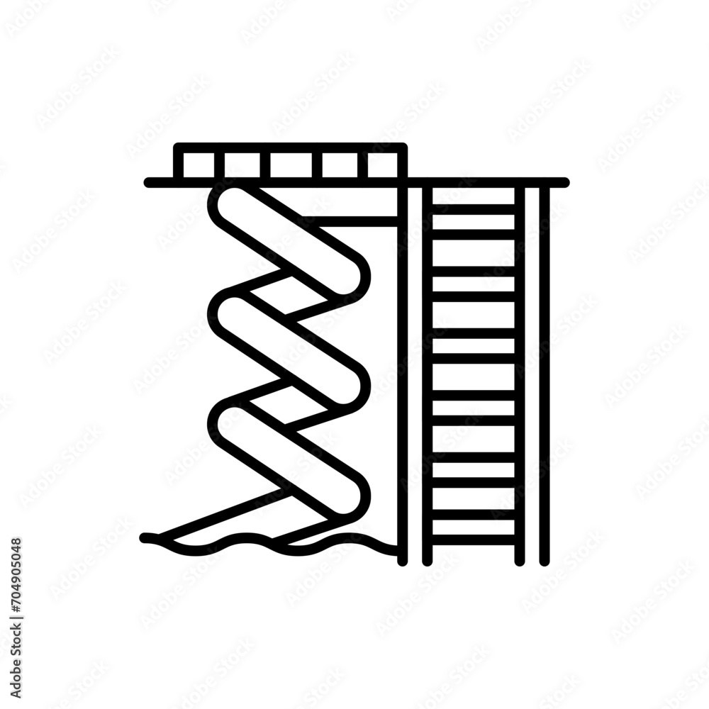 Slide outline icons, minimalist vector illustration ,simple transparent graphic element .Isolated on white background