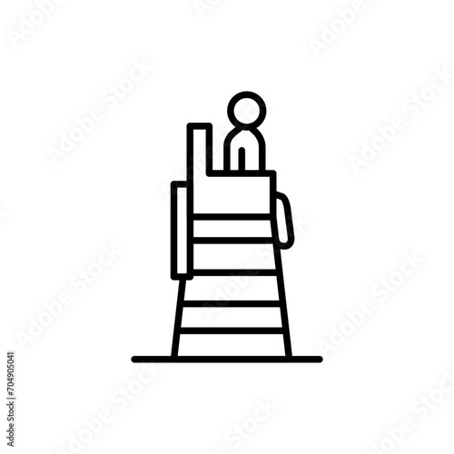 Lifeguard outline icons, minimalist vector illustration ,simple transparent graphic element .Isolated on white background