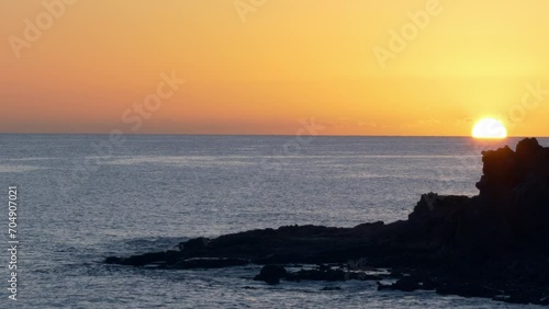 sunset in the sea