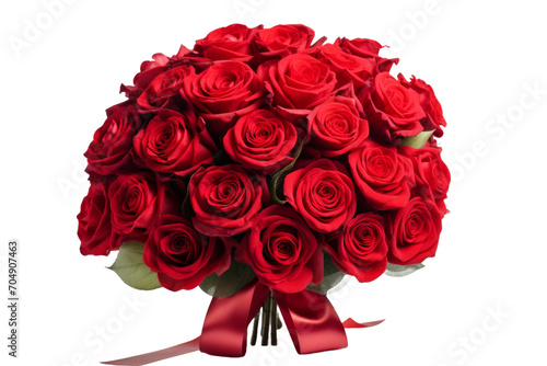Bouquet of fresh red roses 