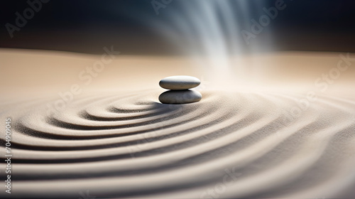 Circle zen stones background, mindfulness concept 