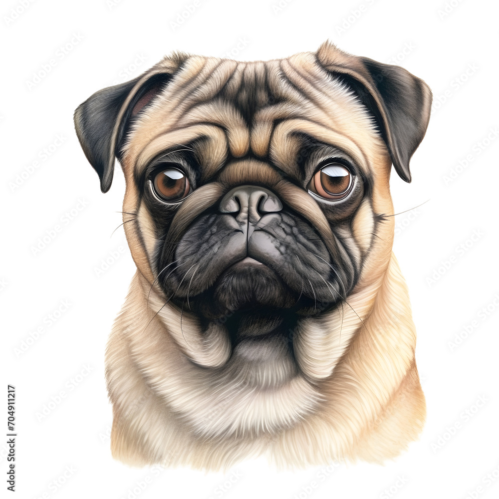pug dog portrait