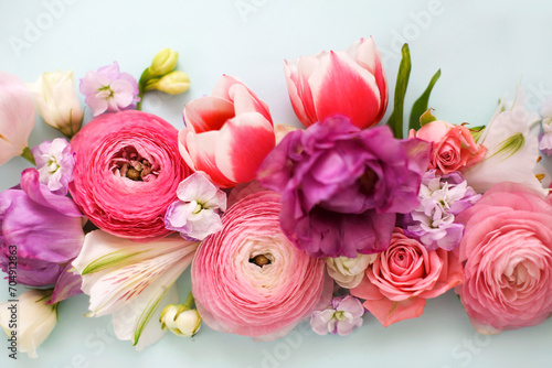 Natural composition of fresh flowers