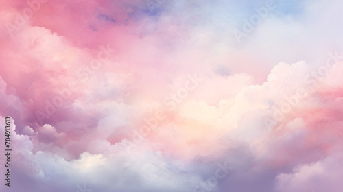 Abstract clouds watercolor