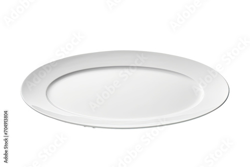 The Allure of Elongated Oval Plates Isolated On Transparent Background