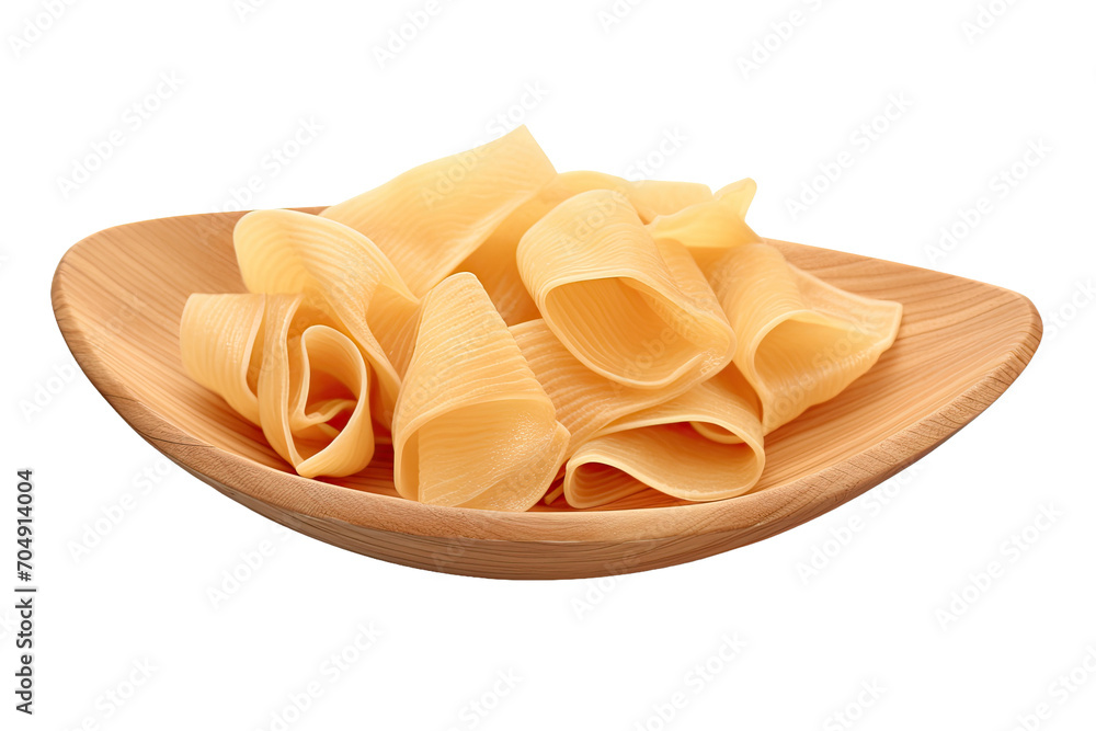 Serving Pappardelle on the Perfect Plate Isolated On Transparent Background