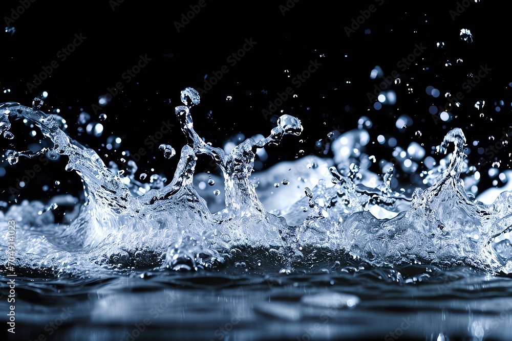 abstract water splash with black background abstract water splash with black background