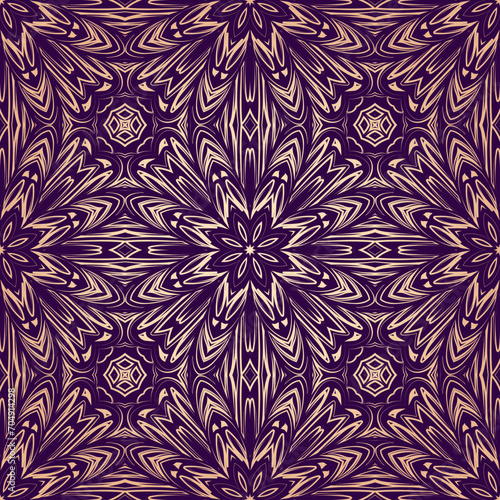 Modern Seamless Floral Pattern. Vector Colored Illustration. Paper For Scrapbook