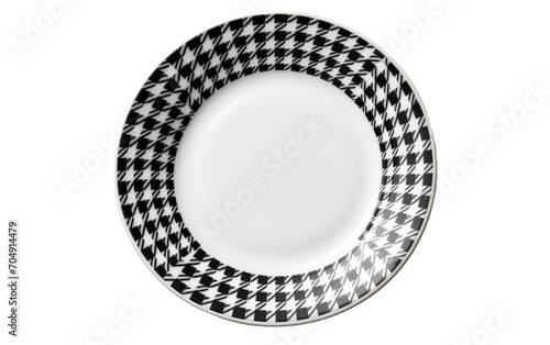 Cultural Symbols on Plate Isolated on Transparent Background PNG.