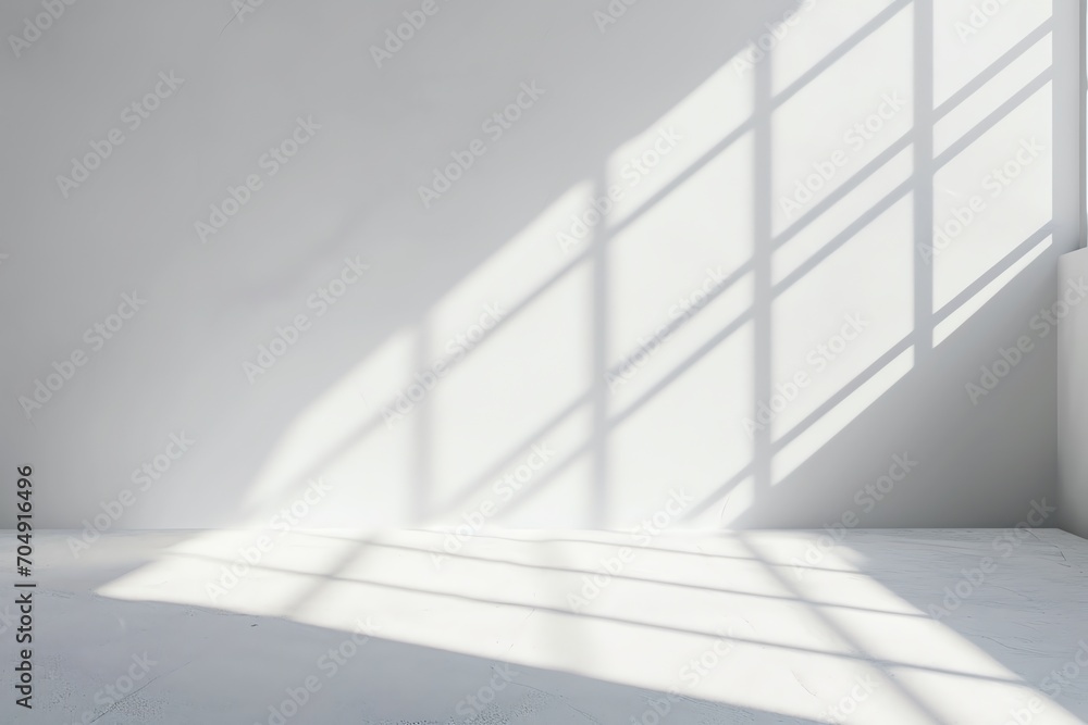 Obraz premium white wall with drop shadow and light for background banner template