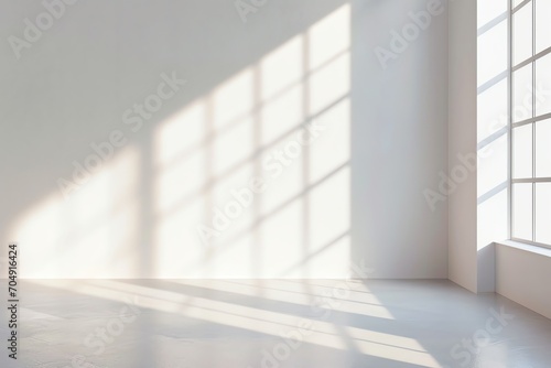 white wall with drop shadow and light for background banner template