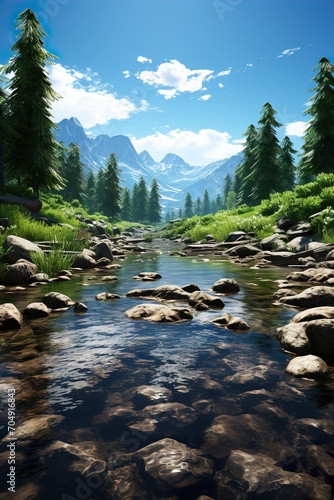 river in the mountains